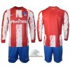 Officiële Voetbalshirt + Korte Broek Atlético Madrid Thuis 2021-22 Lange Mouw - Kids